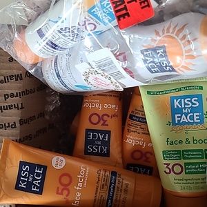 Box of Kiss my Face SPF30 SPF 50 Assorted Sunscreens